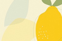 Hand drawn lemon Memphis background vector