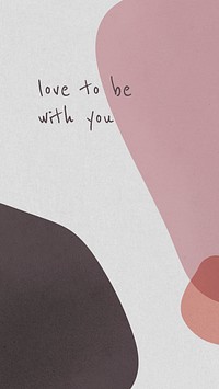 Love to be with you Memphis quote template vector