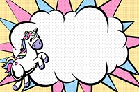 Rainbow unicorn speech bubble design resource