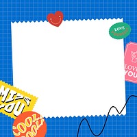 Vector word sticker corner frame