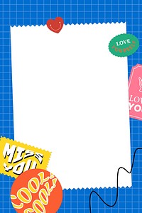 Vector word sticker corner frame