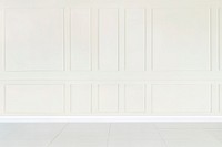 Minimal empty room mockup with white patterned wall