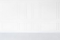 Minimal empty room with white patterned wall mockup