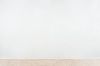 White blank concrete wall mockup with a wooden floor