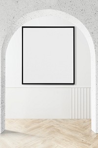 Picture frame mockup on a wall