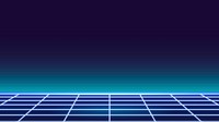 Blue grid neon patterned background vector