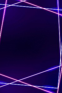 Pink neon frame on a dark purple background vector