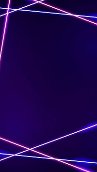 Pink and purple neon frame on a social story template vector