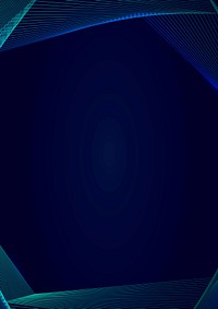 Neon synthwave  border on a dark blue poster template vector