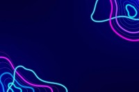 Neon abstract border on a dark blue background vector