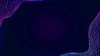 Neon synthwave  border on a dark purple blog banner template vector