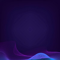 Blue neon synthewave patterned background vector