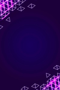 Neon geometric border on a dark purple background vector