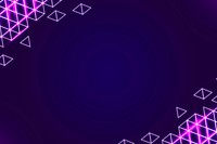 Neon geometric border on a dark purple background vector