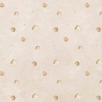 Seamless gold dotted pattern on a beige background vector
