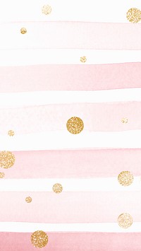 Gold dotted pattern on a pink stripes background