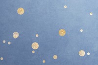 Gold dotted pattern on a blue background