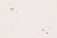 Beige background with pink shimmery hearts pattern