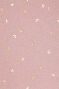 Gold star pattern on a pink background