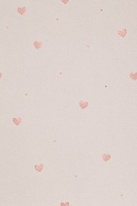 Pink heart pattern on a light brown background