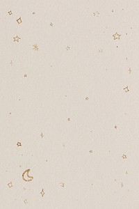 Shimmering golden moon stars background design resource 