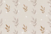 Shimmering golden leafy background design resource 