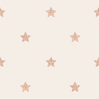 Seamless glittery gold stars background design resource 