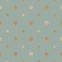Seamless glittery gold stars background design resource 