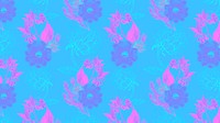 Colorful funky floral patterned background