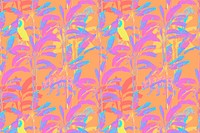 Colorful funky tropical patterned background