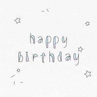 Happy birthday typography on white background vector