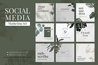 Social media marketing minimalist banner design template vector