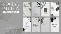 Social media banner minimalist  design template vector