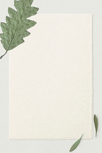 Dried leafy paper card psd background