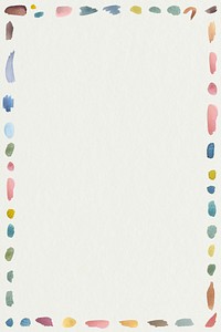 Colorful watercolor blob stroke frame background