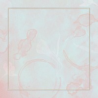 Gold square frame on abstract light pink background