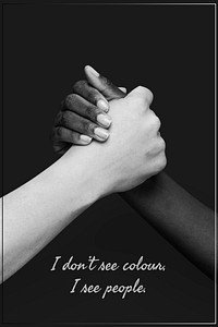 I don&#39;t see colour, I see people social template 