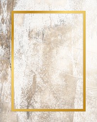 Golden framed rectangle on a grunge texture