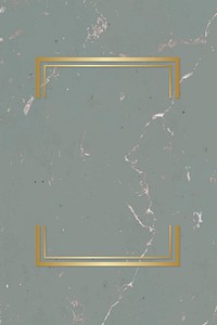 Golden framed badge on a marble textured vector