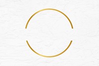Golden framed semicircle on a stucco wall textured vector