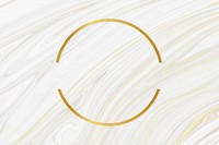 Golden framed semicircle on a liquid marble textured vector