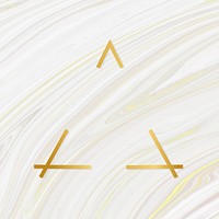 Golden framed triangle on a liquid marble textured vector