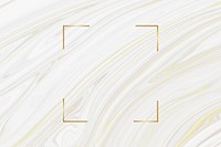 Golden framed square on a liquid marble textured vector