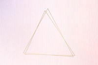 Golden framed triangle on a pink textured vector