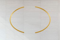 Golden framed oval on a tile textured vector