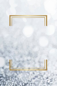 Golden framed badge on a glitter textured vector