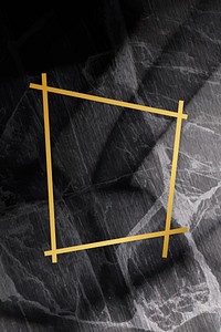 Golden framed trapezium on a marble textured vector