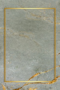 Golden rectangular frame on a marble textured background