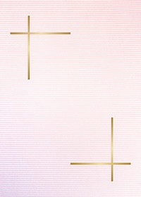 Golden framed badge on a pink texture <br />