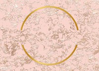 Golden framed semicircle on a pink texture